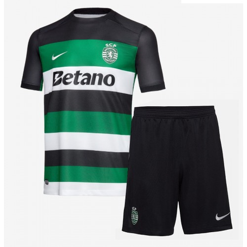 Dětský fotbalový dres Sporting CP 2024-25 Domácí Krátký Rukáv (+ trenýrky)